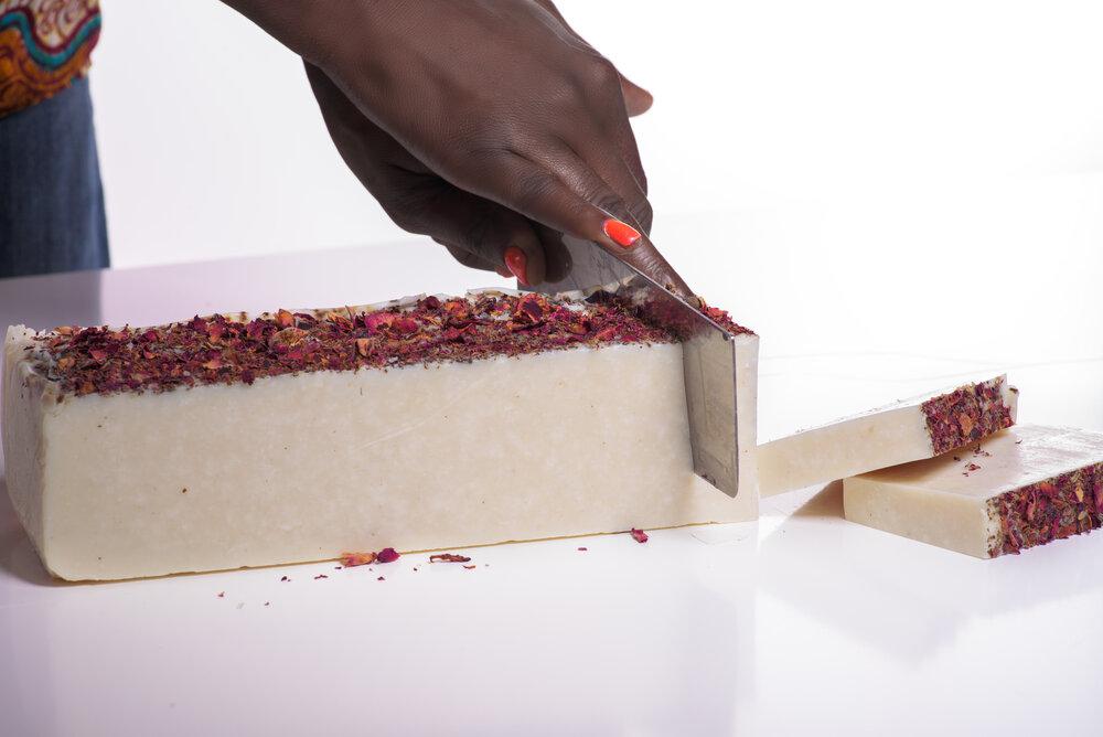 Efiya Asabi cutting rose geranium artisan soap