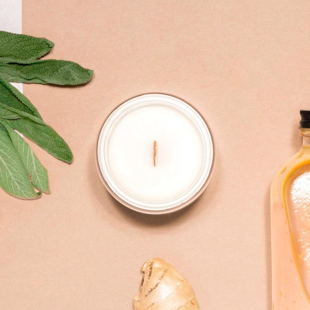 IYOBA Wood Wick Soy Candle